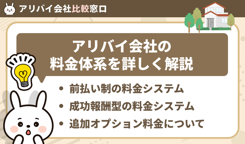 アリバイ会社の料金体系を詳しく解説