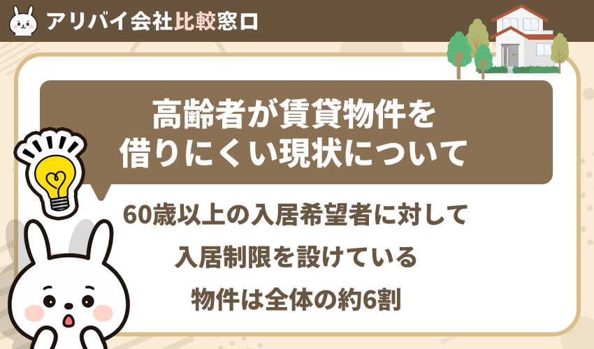 高齢者が賃貸物件を借りにくい現状について