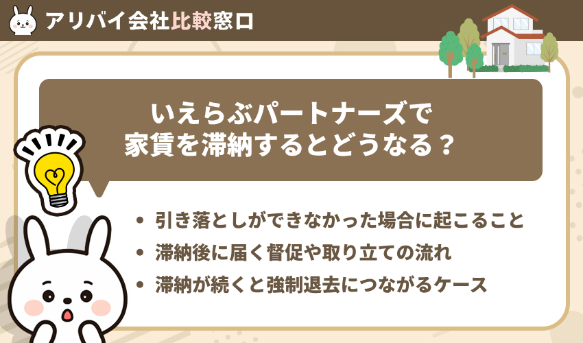 いえらぶパートナーズで家賃を滞納するとどうなる？